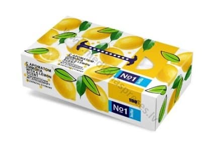 Universālās salvetes kastītē, 2-kārtas, ar citronu aromātu