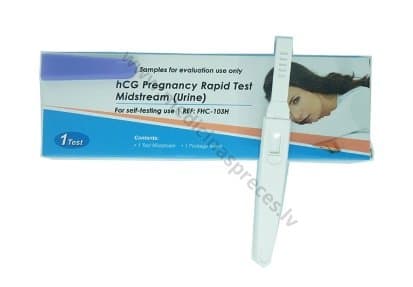 hCG grūtniecības noteikšanas tests urīna strūklā