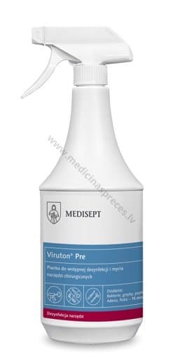 Viruton Pre. Putas ķirurģisko instrumentu tīrīšanai un apstrādei pirms dezinfekcijas.