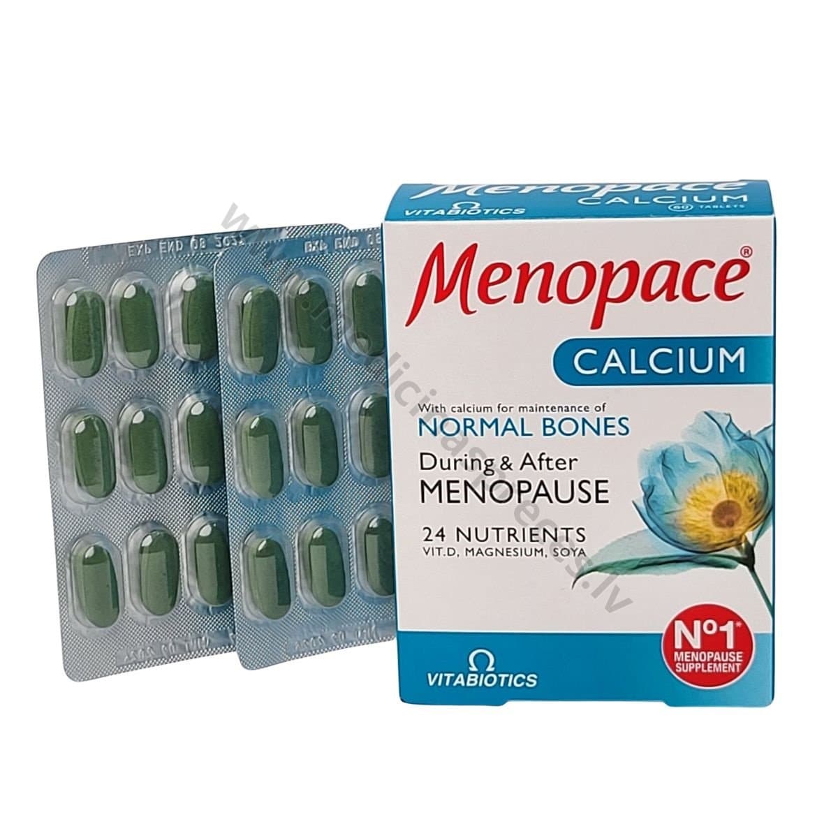 Menopace Calcium. Vitamīni menopauzes laikā un pēc tās.