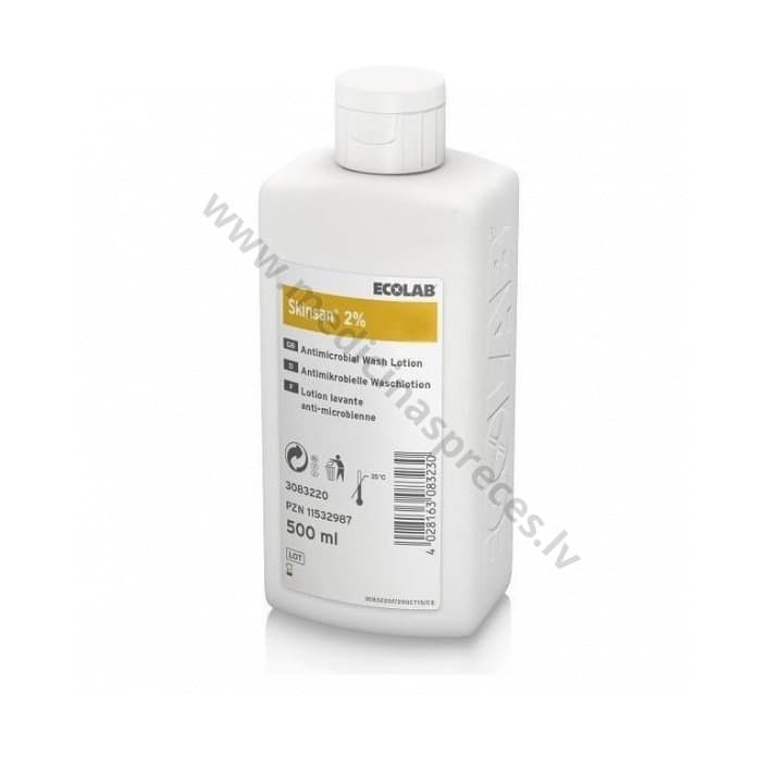 SKINSAN 2%, Pretmikrobu mazgāšanas losjons, 500ml.