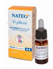 D Vitamīna pilieni NATEO zīdaiņiem un bērniem 10 ml.
