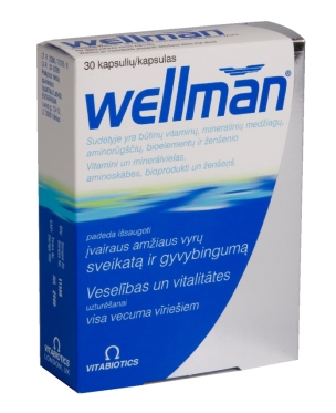 Wellman, 30 tabletes.