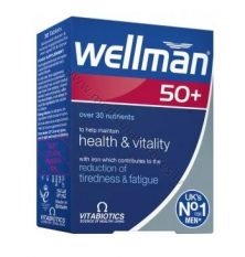 wellman-50+-produkti-veselibas-stiprinasanai-vitamini-un-mineralvielas-vitabiotics-medicinaspreces.lv