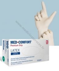 med-comfort-premium-grip-lateksa-cimdi-mediciniskais-apgerbs-kirurgiska-vela-cimdi-lateksa-ampri-medicinaspreces.lv