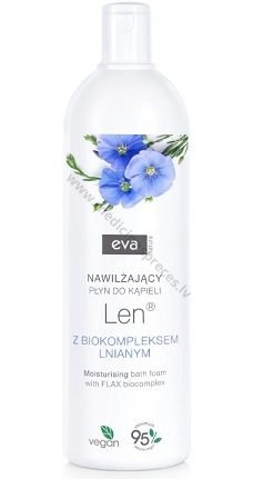 eva-natura-relaksejosas-vannas-putas-ar-linu-biokompleksu-skaistumkopsanai-veselibai-un-higienai-dazadu-zimolu-produkti-kermenim-tzmo-medicinaspreces.lv